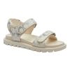 Coach Women's Brynn Round Toe Sandals - Chalk Denim Crystal Signature Jacquard