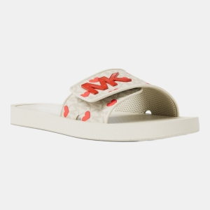 Michael Kors Outlet Palmer Printed Signature Logo Slide Sandal