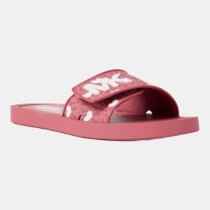 Michael Kors Outlet Palmer Printed Signature Logo Slide Sandal