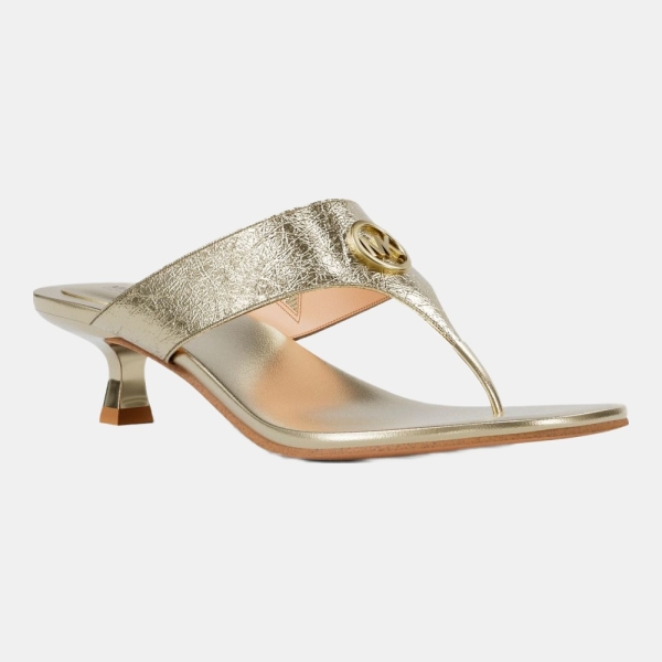 Michael Kors Outlet Anneka Metallic Thong Sandal - SILVER