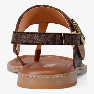 Michael Kors Outlet Carmen Signature Logo Sandal - BROWN - Image 5