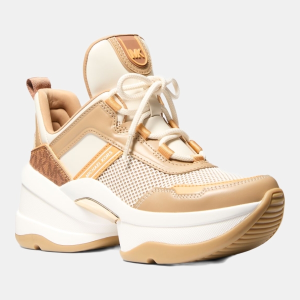 Michael Kors Outlet Olympia Mixed-Media Trainer