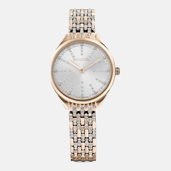 Swarovski Attract Quartz Silver Dial Women's Watch - Rose Gold