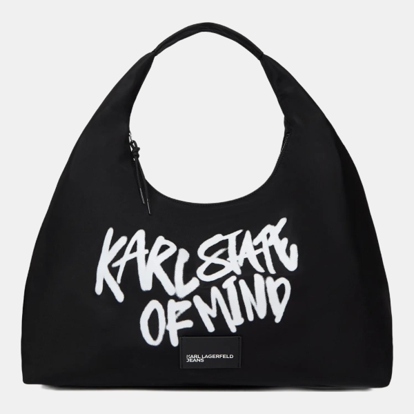 KL Jeans Slouchy Karl quote tote bag