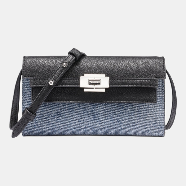 DKNY BRYAR CROSSBODY - Denim/Black