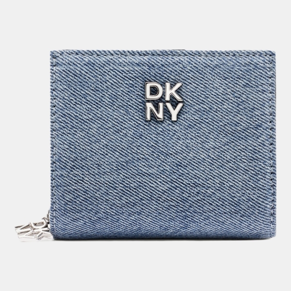 DKNY SARAH BIFOLD ZIP WALLET - Denim/Black