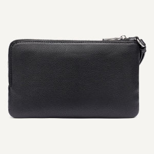 DKNY SARAH DUAL ZIP POUCH WRISTLET - Denim/Black - Image 5