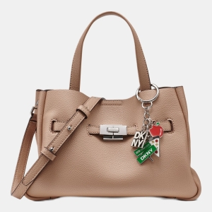DKNY BRYAR SMALL SATCHEL - Cappuccino