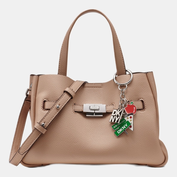 DKNY BRYAR SMALL SATCHEL - Cappuccino