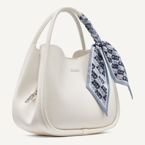 DKNY CAPRI MEDIUM HOBO BAG - Marshmallow - Image 3
