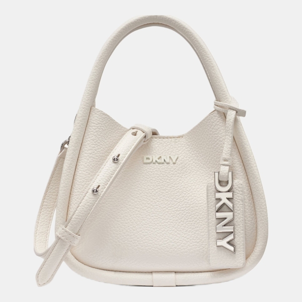 DKNY CAPRI HOBO CROSSBODY BAG - Marshmallow