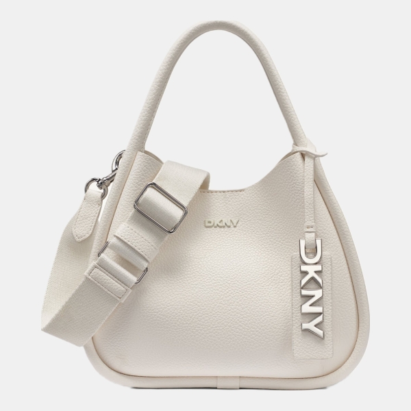 DKNY CAPRI MEDIUM HOBO BAG - Marshmallow