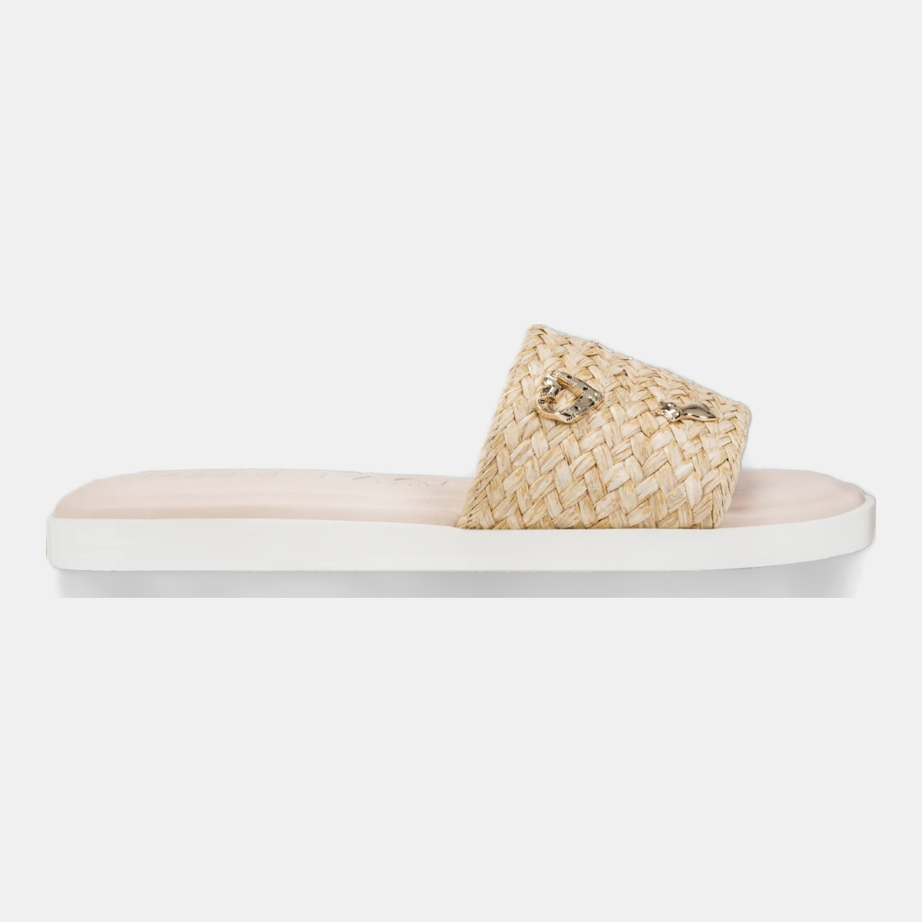KARL LAGERFELD PARIS CARENZA ATELIER RAFFIA SLIDE - Natural