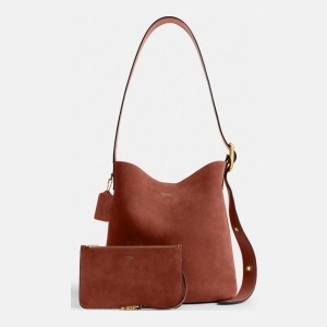 Coach Bleecker Bucket Bag - Brass/Clay - Image 3