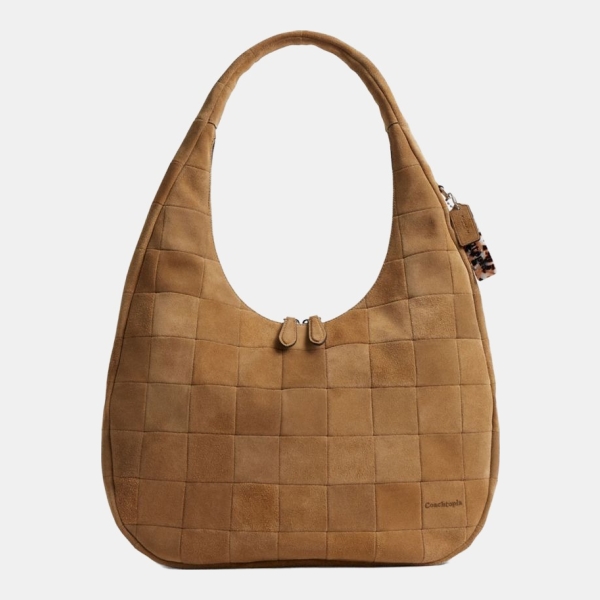 Coach Alter/Ego Large Crescent Shoulder Bag - Sand Suede