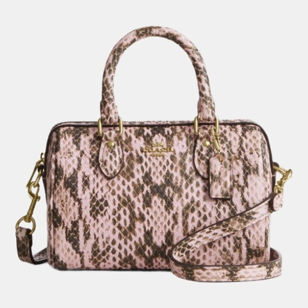 Coach Mini Rowan Crossbody Bag - Gold/Pink