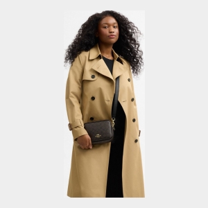 Coach Mini Carey Crossbody Bag In Signature Canvas - Gold/Walnut/Black - Image 11