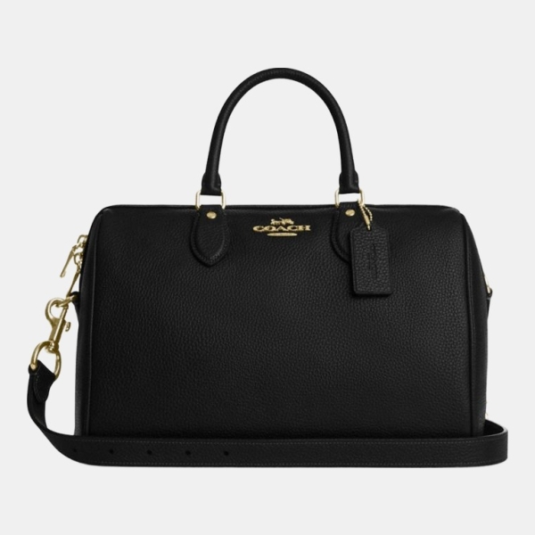 Coach Rowan Large Satchel Bag - Gold/Black