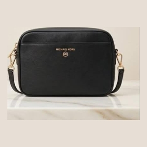 Michael Kors Leather Crossbody Bag - Black