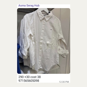 Tommy Hilfiger White Long Sleeve Button-Up Shirt - White - Size L