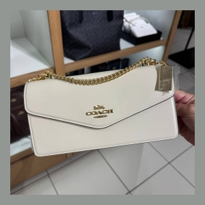 Coach Flap Shoulder Bag - Cream