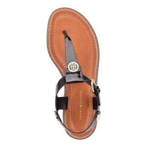 Tommy Hilfiger Women's Bennia Flat Thong Sandals - Black Patent - Image 5