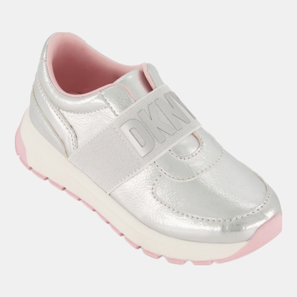 DKNY Little Girls Danni Empress Metallic Slip On Sneaker
