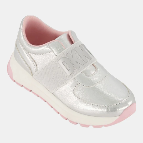 DKNY Little Girls Danni Empress Metallic Slip On Sneaker