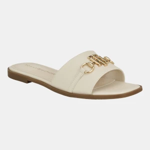 Tommy Hilfiger Women's Pipper Logo Flat Slide Sandals - Chic Cream
