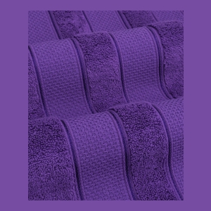 Salem Premium 100% Turkish Cotton 6 Piece Bath Towel Set - Purple - Image 5