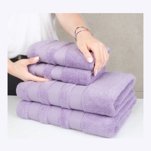 Salem Premium 100% Turkish Cotton 6 Piece Bath Towel Set - Lilac - Image 6