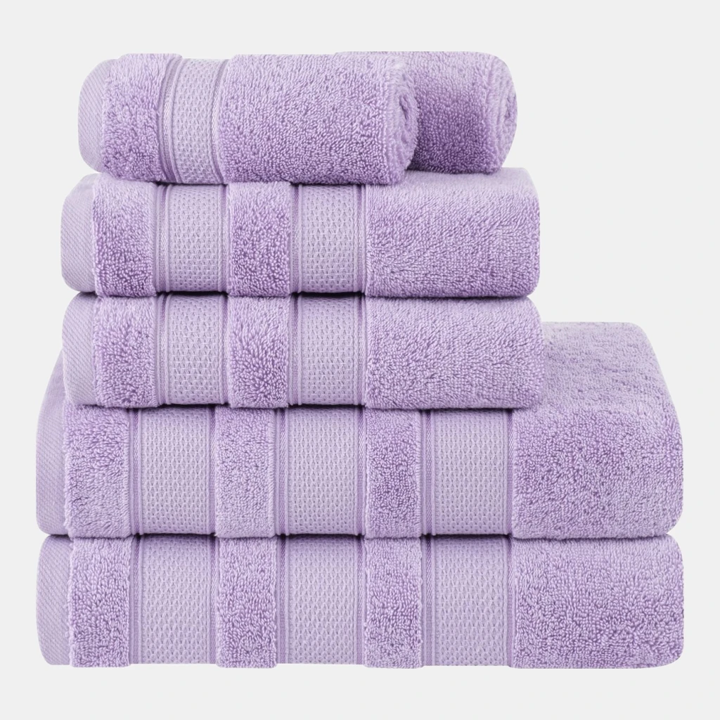 Salem Premium 100% Turkish Cotton 6 Piece Bath Towel Set - Lilac