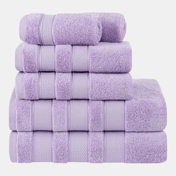 Salem Premium 100% Turkish Cotton 6 Piece Bath Towel Set - Lilac