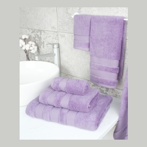 Salem Premium 100% Turkish Cotton 6 Piece Bath Towel Set - Lilac - Image 4