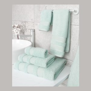 Salem Premium 100% Turkish Cotton 6 Piece Bath Towel Set - Mint - Image 4