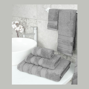Salem Premium 100% Turkish Cotton 6 Piece Bath Towel Set - Rockridge Gray - Image 3