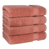 Bekos Premium 100% Turkish Cotton 4-Piece Bath Towel Set - Coral - Image 5