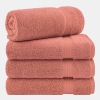 Bekos Premium 100% Turkish Cotton 4-Piece Bath Towel Set - Coral