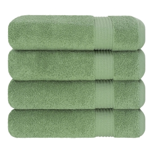 Bekos Premium 100% Turkish Cotton 4-Piece Bath Towel Set - Sage Green - Image 6