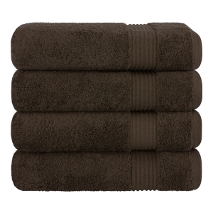 Bekos Premium 100% Turkish Cotton 4-Piece Bath Towel Set - Brown - Image 6