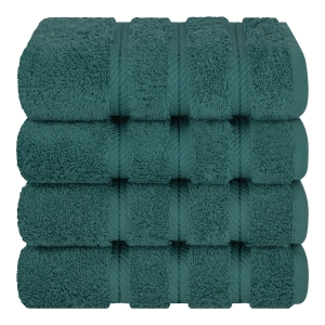 Edison Luxury 100% Turkish Cotton 4-Piece Hand Towel Set - Colonial Blue - Image 3