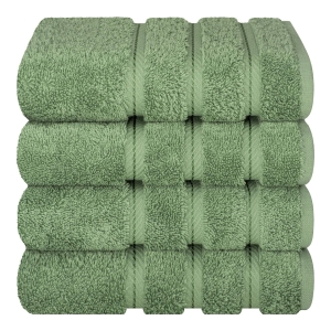 Edison Luxury 100% Turkish Cotton 4-Piece Hand Towel Set - Sage Green - Image 6
