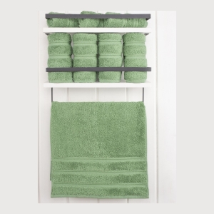 Edison Luxury 100% Turkish Cotton 4-Piece Hand Towel Set - Sage Green - Image 3