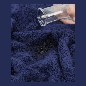 Edison Luxury 100% Turkish Cotton 4-Piece Hand Towel Set - Navy Blue - Image 5