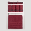Edison Luxury 100% Turkish Cotton 4-Piece Hand Towel Set - Bordeaux - Image 3
