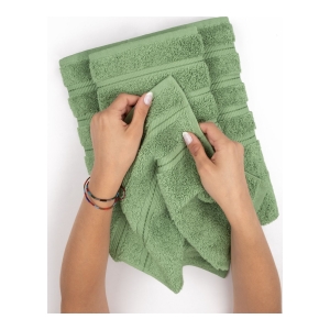 Edison Luxury 100% Turkish Cotton 4-Piece Hand Towel Set - Sage Green - Image 4