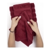 Edison Luxury 100% Turkish Cotton 4-Piece Hand Towel Set - Bordeaux - Image 4