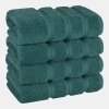 Edison Luxury 100% Turkish Cotton 4-Piece Hand Towel Set - Colonial Blue