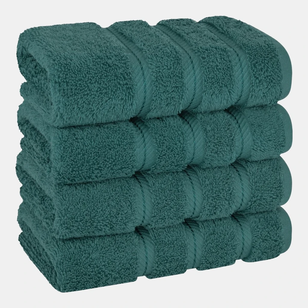 Edison Luxury 100% Turkish Cotton 4-Piece Hand Towel Set - Colonial Blue