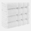 Edison Luxury 100% Turkish Cotton 4-Piece Hand Towel Set - White